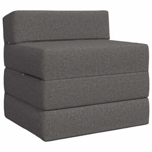 vidaXL Canap&eacute;-lit pliable Gris clair 70 x 60 x 63 cm Tissu