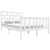vidaXL Cadre de lit sans matelas blanc bois massif 140x200 cm