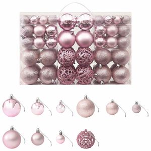 vidaXL Ensemble de boules de No&euml;l 100 pcs Rose