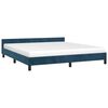 vidaXL Cadre de lit sans matelas bleu fonc&eacute; 160x200 cm velours