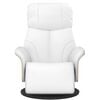 vidaXL Fauteuil inclinable avec repose-pieds blanc similicuir