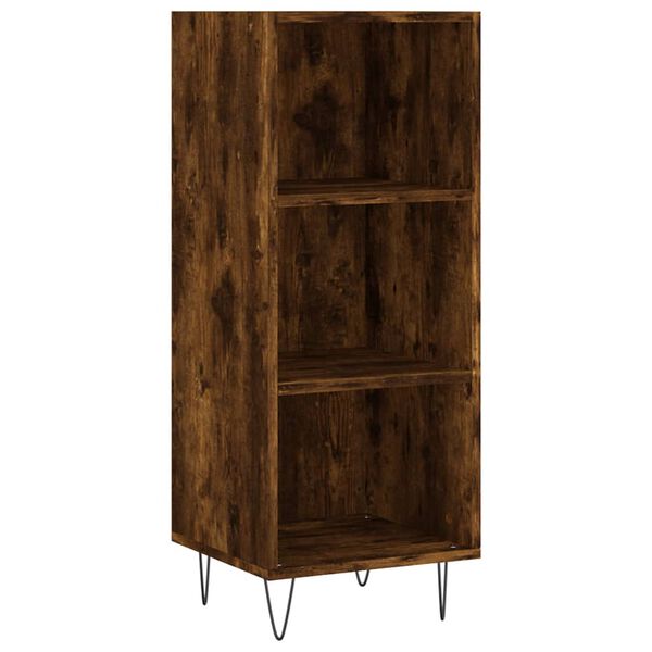 vidaXL Buffet ch&ecirc;ne fum&eacute; 34,5x32,5x90 cm bois d'ing&eacute;nierie