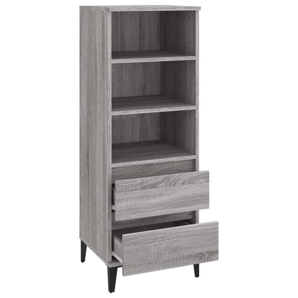 vidaXL Buffet haut Sonoma gris 40x36x110 cm Bois d'ingénierie