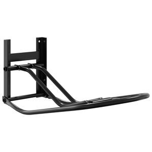 vidaXL Porte-selle pliable mural noir fer
