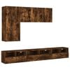vidaXL Armoires murales TV 5 pcs ch&ecirc;ne fum&eacute; bois d'ing&eacute;nierie