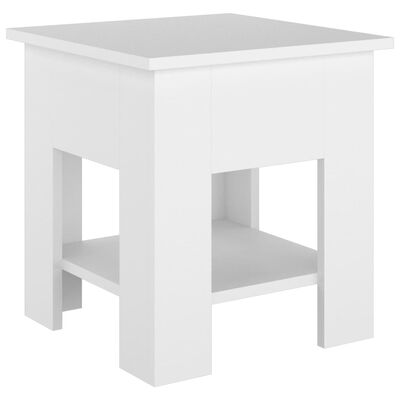 vidaXL Table basse Blanc 40x40x42 cm Bois d'ingénierie