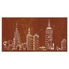 vidaXL D&eacute;coration murale jardin 105x55cm acier corten design d'horizon