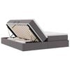 vidaXL Lit avec rangement et matelas avec matelas Gris 200 x 200 cm