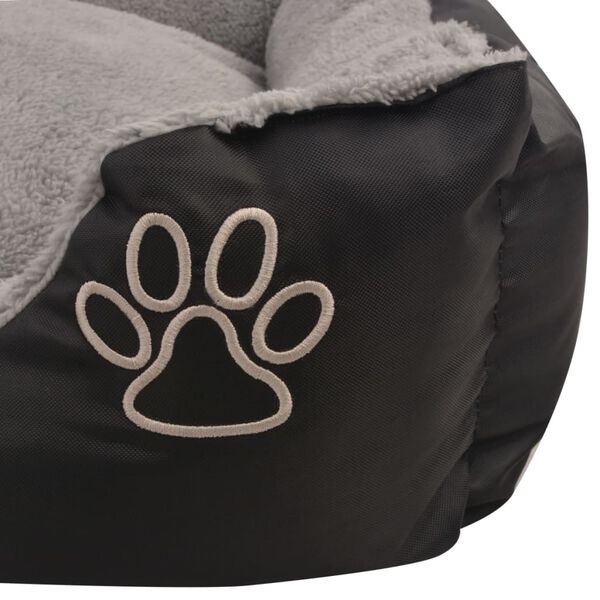 vidaXL Lit pour chiens avec coussin rembourr&eacute; Taille XXL Noir