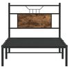vidaXL Cadre de lit sans matelas ch&ecirc;ne fum&eacute; 90x190cm bois d'ing&eacute;nierie