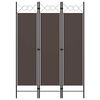vidaXL Cloison de s&eacute;paration 3 panneaux Marron 120x180 cm
