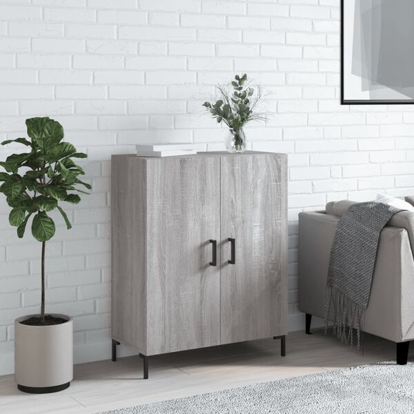 vidaXL Buffet sonoma gris 69,5x34x90 cm bois d'ing&eacute;nierie