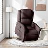 vidaXL Fauteuil inclinable &eacute;lectrique marron fonc&eacute; tissu