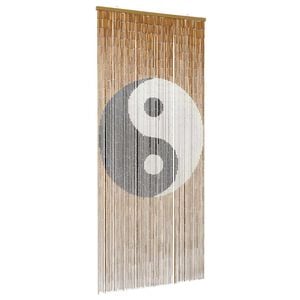 vidaXL Rideau de porte anti-insectes multicolore 200 x 90 cm Bambou