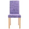 vidaXL Chaises &agrave; manger lot de 2 violet tissu