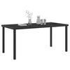 vidaXL Table de Jardin Noir 160 x 80 x 73 cm Teck massif