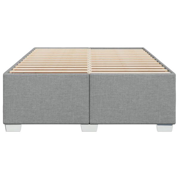 vidaXL Cadre de lit sans matelas gris clair 160x200 cm tissu