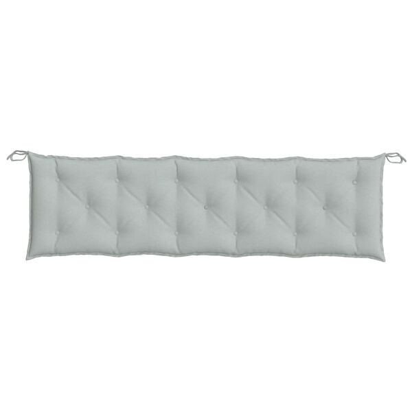 vidaXL Coussin de banc de jardin gris clair m&eacute;lang&eacute; 180x50x7 cm tissu