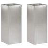 vidaXL Cache-pot de jardin 2 pc Argent&eacute; 20 x 20 x 50 cm
