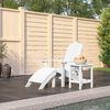 vidaXL Chaise de jardin Adirondack repose-pied table PEHD Blanc