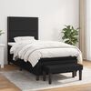 vidaXL Sommier &agrave; lattes de lit avec matelas Noir 90x190 cm Tissu