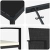 vidaXL Ensemble de salle &agrave; manger pour jardin 3 pcs Noir