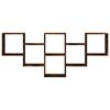 vidaXL &Eacute;tag&egrave;re murale ch&ecirc;ne fum&eacute; 159x18x66 cm bois d'ing&eacute;nierie