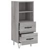 vidaXL Buffet Sonoma gris 34,5x34x90 cm Bois d'ing&eacute;nierie