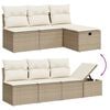vidaXL Salon de jardin avec coussins 8 pcs beige r&eacute;sine tress&eacute;e