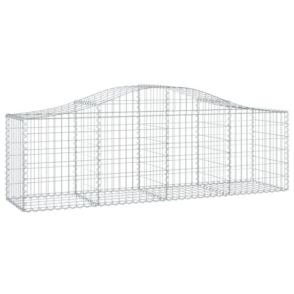 vidaXL Paniers &agrave; gabions arqu&eacute;s 18 pcs 200x50x60/80 cm fer galvanis&eacute;