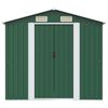 vidaXL Abri de stockage pour jardin M&eacute;tal Vert 204 x 132 x 186 cm