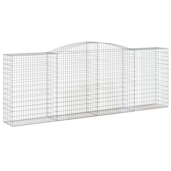 vidaXL Paniers à gabions arqués 5 pcs 400x50x140/160 cm Fer galvanisé