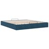 VidaXL Cadre de lit ottoman sans matelas bleu fonc&eacute; 180x200 cm velours