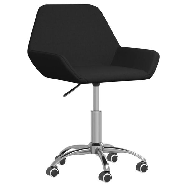 vidaXL Chaise pivotante de bureau Noir Tissu