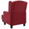 vidaXL Fauteuil de massage avec repose-pied Rouge bordeaux Tissu