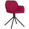 vidaXL Chaises pivotantes à manger lot de 2 Rouge bordeaux Velours
