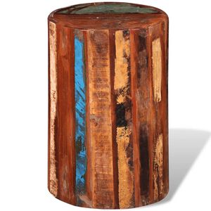 vidaXL Tabouret Bois de r&eacute;cup&eacute;ration massif