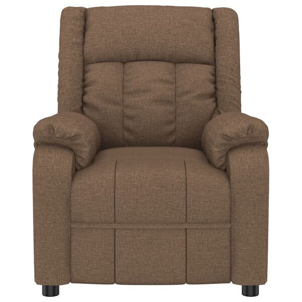 vidaXL Fauteuil de massage Marron Tissu