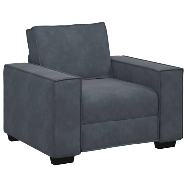 vidaXL Fauteuil gris fonc&eacute; 100x78x84 cm velours