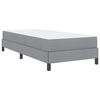 vidaXL Lit &agrave; ressorts avec matelas Gris clair 90 x 190 cm tissu