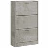vidaXL Armoire &agrave; chaussures Gris b&eacute;ton 63x24x103 cm Bois d'ing&eacute;nierie