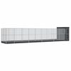 vidaXL Voli&egrave;re avec extension argent&eacute; 1037x203x216 cm acier