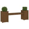 vidaXL Banc avec jardinières marron miel bois massif de pin
