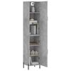 vidaXL Buffet haut Gris b&eacute;ton 34,5x34x180 cm Bois d'ing&eacute;nierie