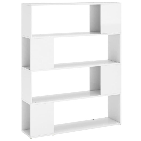 vidaXL Biblioth&egrave;que/S&eacute;parateur de pi&egrave;ce Blanc brillant 100x24x124 cm