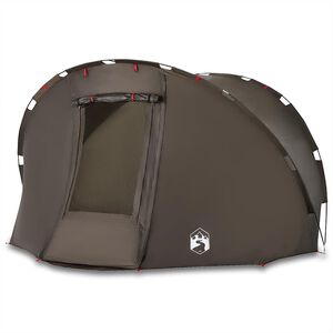 vidaXL Tente de pêche 5 personnes marron imperméable