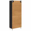 vidaXL Haut Armoire Ch&ecirc;ne noir 69,5 x 34 x 180 cm Bois d'ing&eacute;nierie