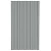 vidaXL Panneau de toiture 12 pcs Gris 80 x 45 cm Acier galvanis&eacute;