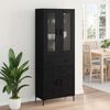 vidaXL Haut Armoire avec tiroir 2 pcs Ch&ecirc;ne noir Bois d'ing&eacute;nierie