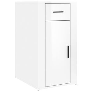 vidaXL Armoire de bureau Blanc brillant 40x49x75 cm Bois d'ing&eacute;nierie